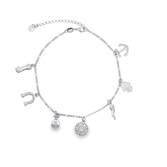 Luck Money Protections Dangle Charms Anklet (E113)